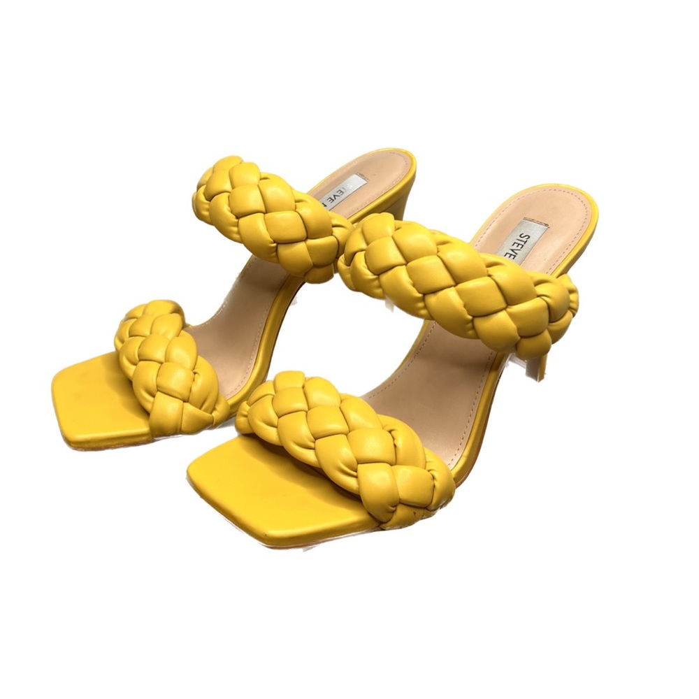 Steve Madden Citron braided heeled sandals.